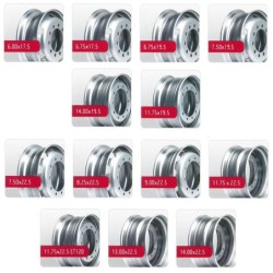 20.00x22.5 WHEEL ATHLETE RAL 9006 281-335-10 M22 ET-50 Ø26 (TRUCK) INCL. VALVE PROTECTOR AKO202271311.0